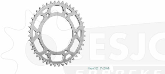 Aluminiowe koło łańcuchowe Esjot 520 41z - Wysoka jakość