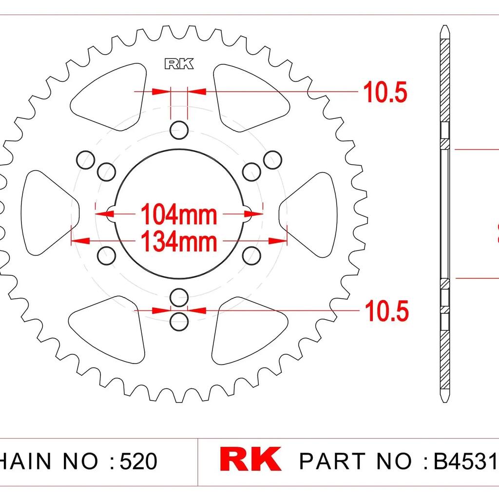 RK 520 42Z Steel Chainwheel