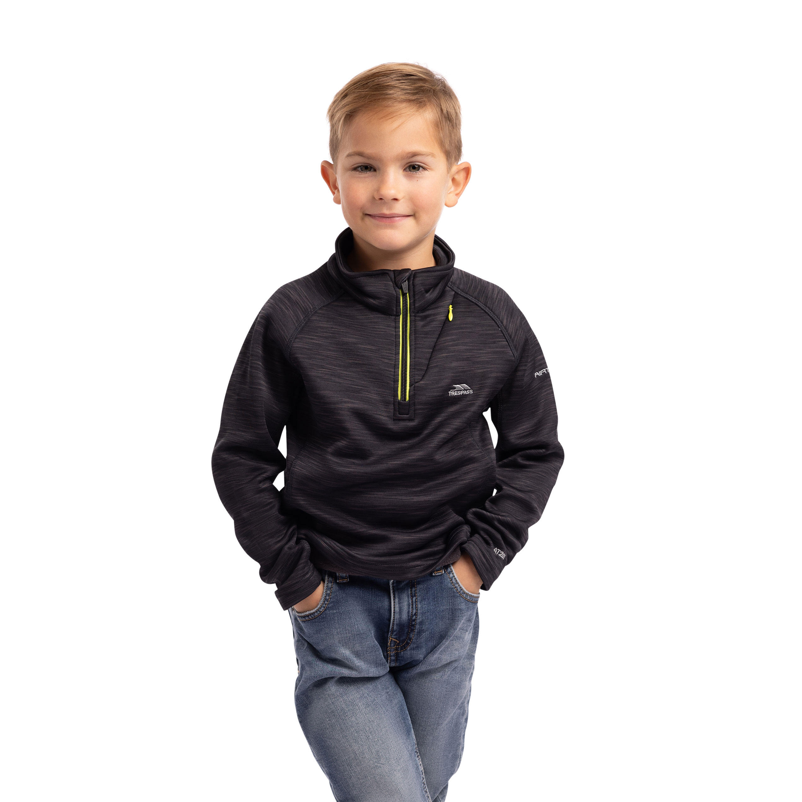 Boys 1/2 Neck Zip with Chin Guard Fleece - Edvin 4/5