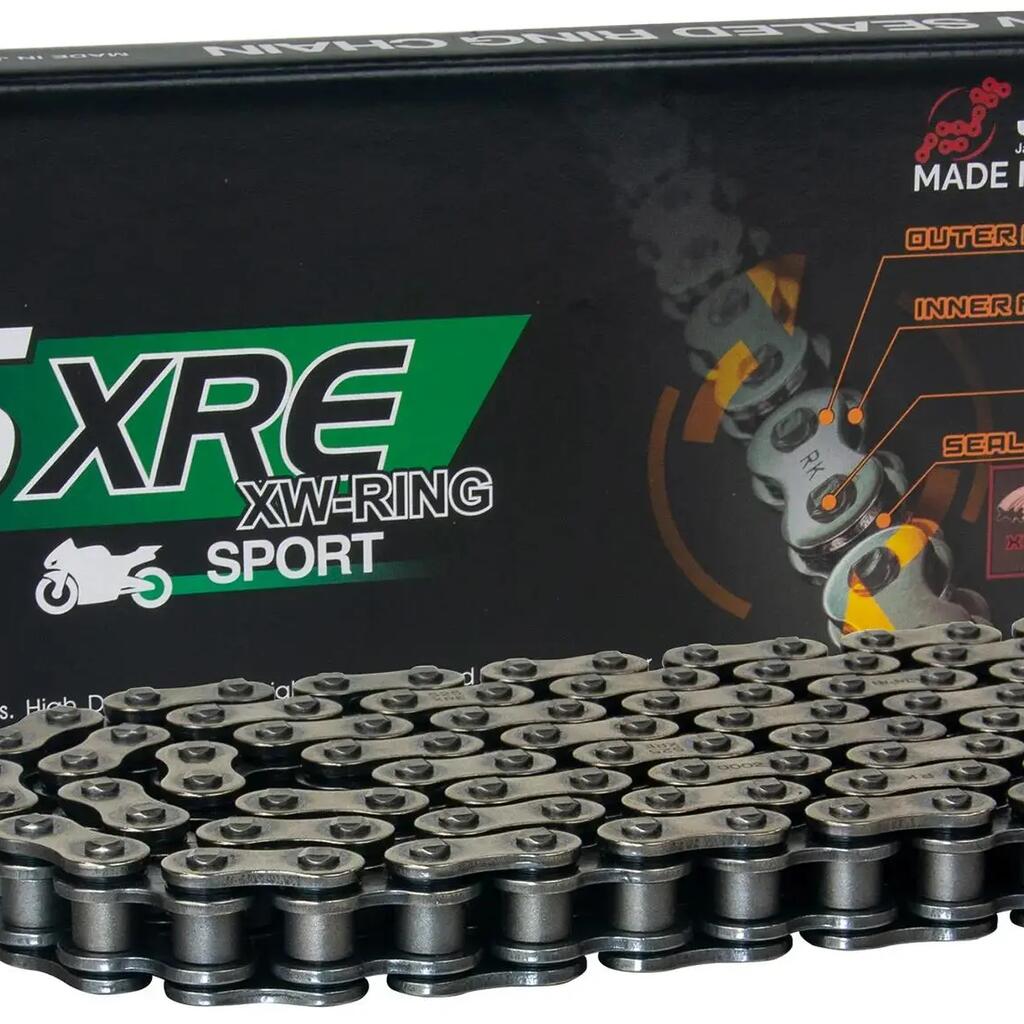 RK 525 XRE chain 106 links grey open