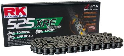 RK Chains 525 xre 116 n grigio open — catena per bici.