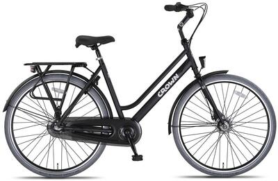 Crown new york plus damesfiets 28 inch 53cm midnight black 3v