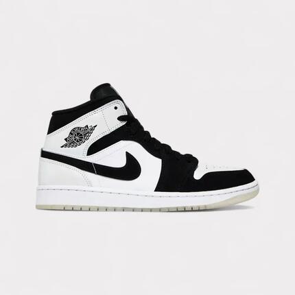 Calzado - baloncesto - air jordan 1 mid diamond - blanco/negro