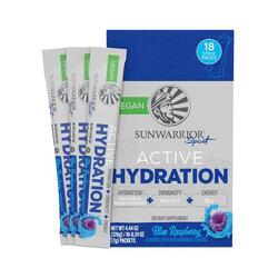 Sunwarrior Active Hydration Stick Packs (18x7g) Blue Raspberry - Intra