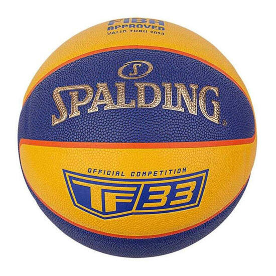 Ballon De Basket TF33 OFFICIAL (Bleu / Jaune)