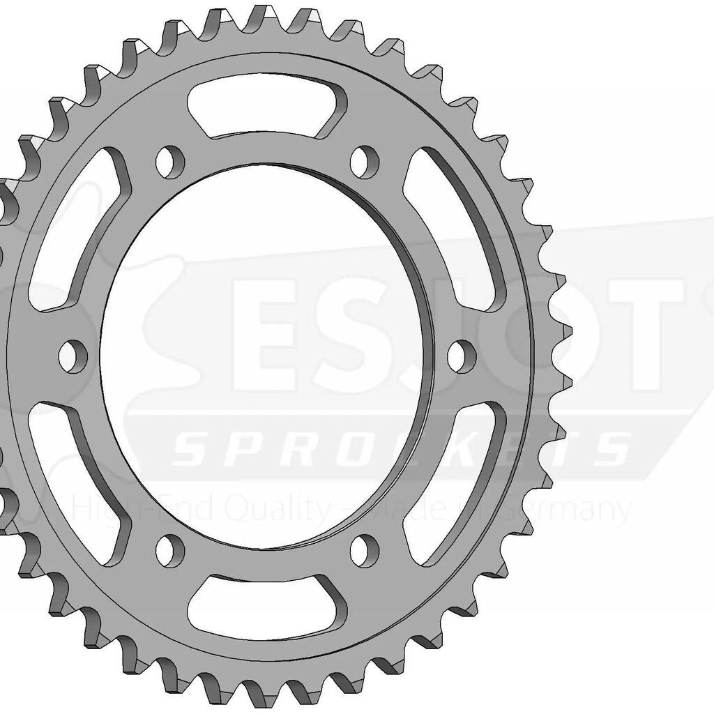 ESJOT 530 Chain Wheel — 42 Teeth, Steel, Silver.