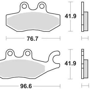 TRW Lucas MCB 771 Sintered Metal Brake Pad.