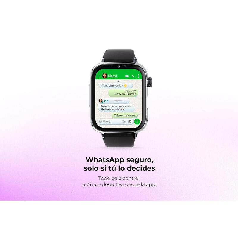 SaveWatch Plus 2 White Case Ocean Fabric Strap