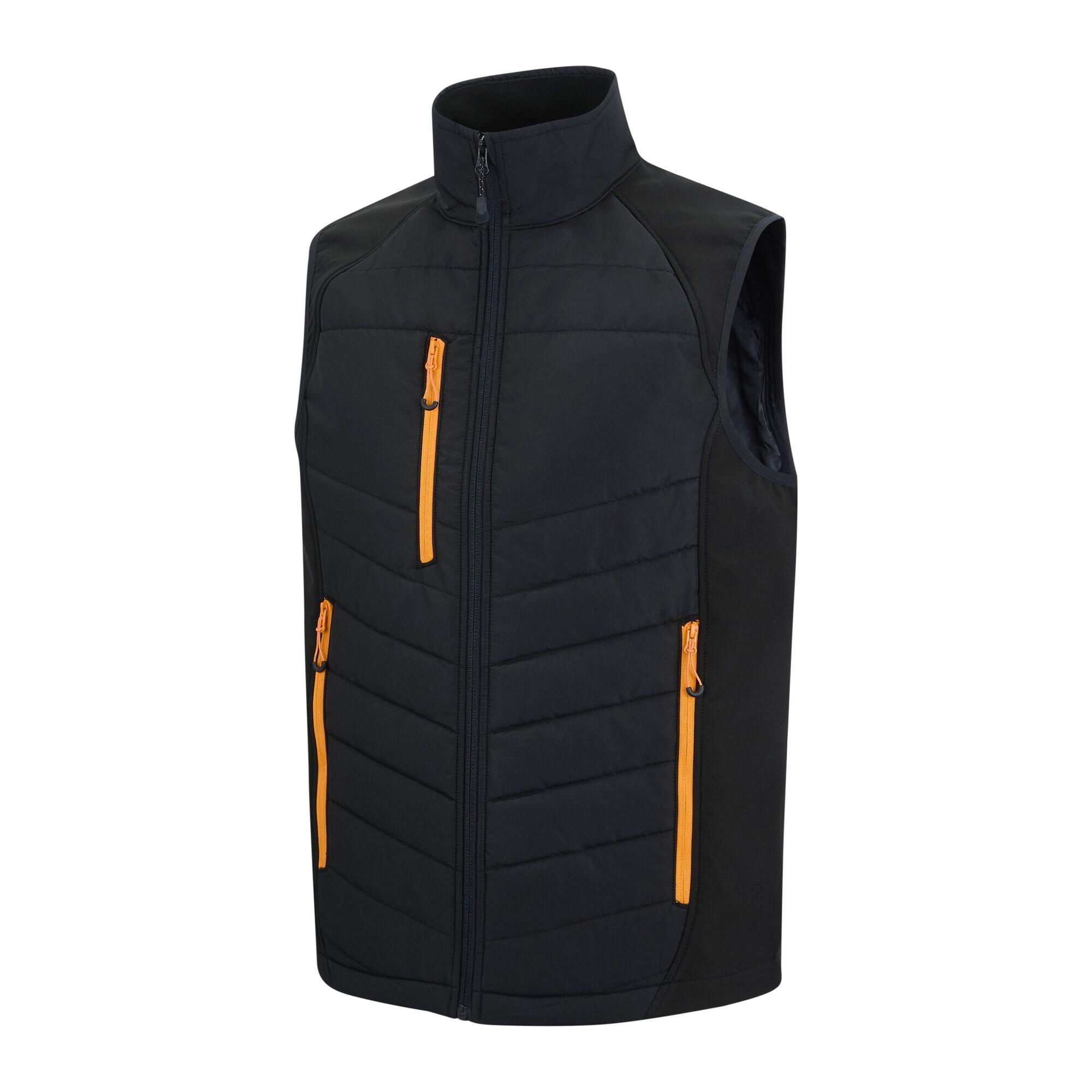 Gilet Cerniera Su Intera Lunghezza Uomo Regatta Nero Arancione Pop 3/4