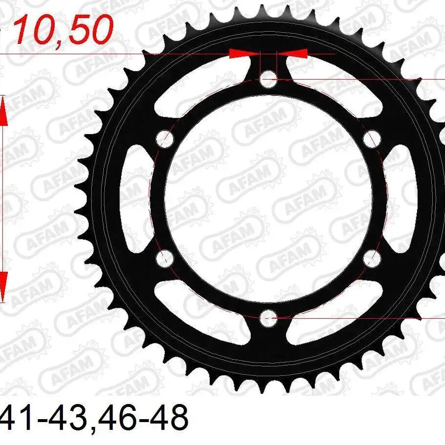 AFAM Chain Wheel 530, 42z, Steel, Silver.