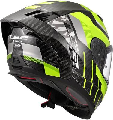 Ls2 ff807 dragon trax integraalhelm xl geel/grijs