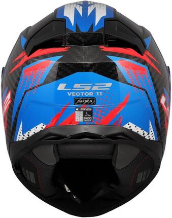 LS2 FF811 Vector II Carbon Tantic Integralhelm XXL blau/rot