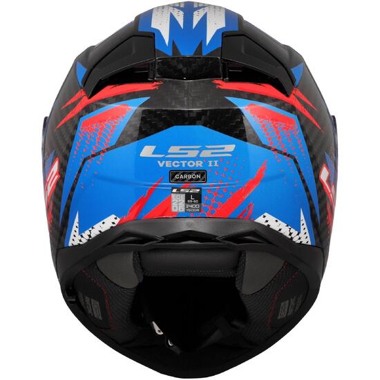 Kask integralny LS2 FF811 Vector II Carbon Tantic L niebieski/czerwony