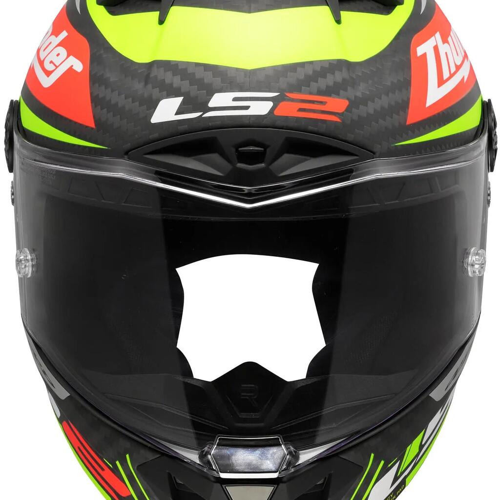 LS2 FF805 Thunder Carbon GP Aero Replica Full-Face Helmet - Black, Size M.