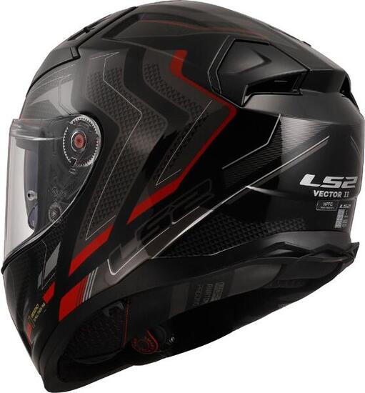 Kask integralny LS2 FF811 Vector II Alizer XXL czarny/czerwony