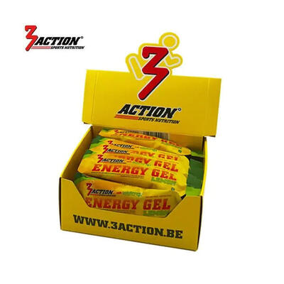 3action energy gel citroen 34 g (doos 25 stuks)