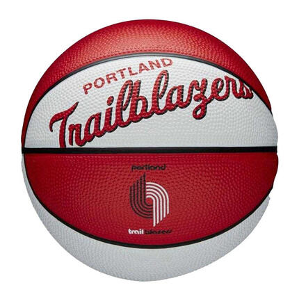Mini Ballon De Basket Motif/style Rétro TEAM PORTLAND TRAIL BLAZERS (Rouge /