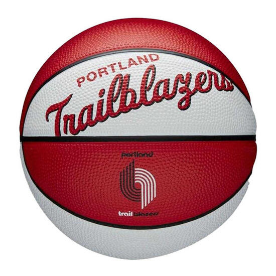 Mini Ballon De Basket Motif/style Rétro TEAM PORTLAND TRAIL BLAZERS (Rouge /