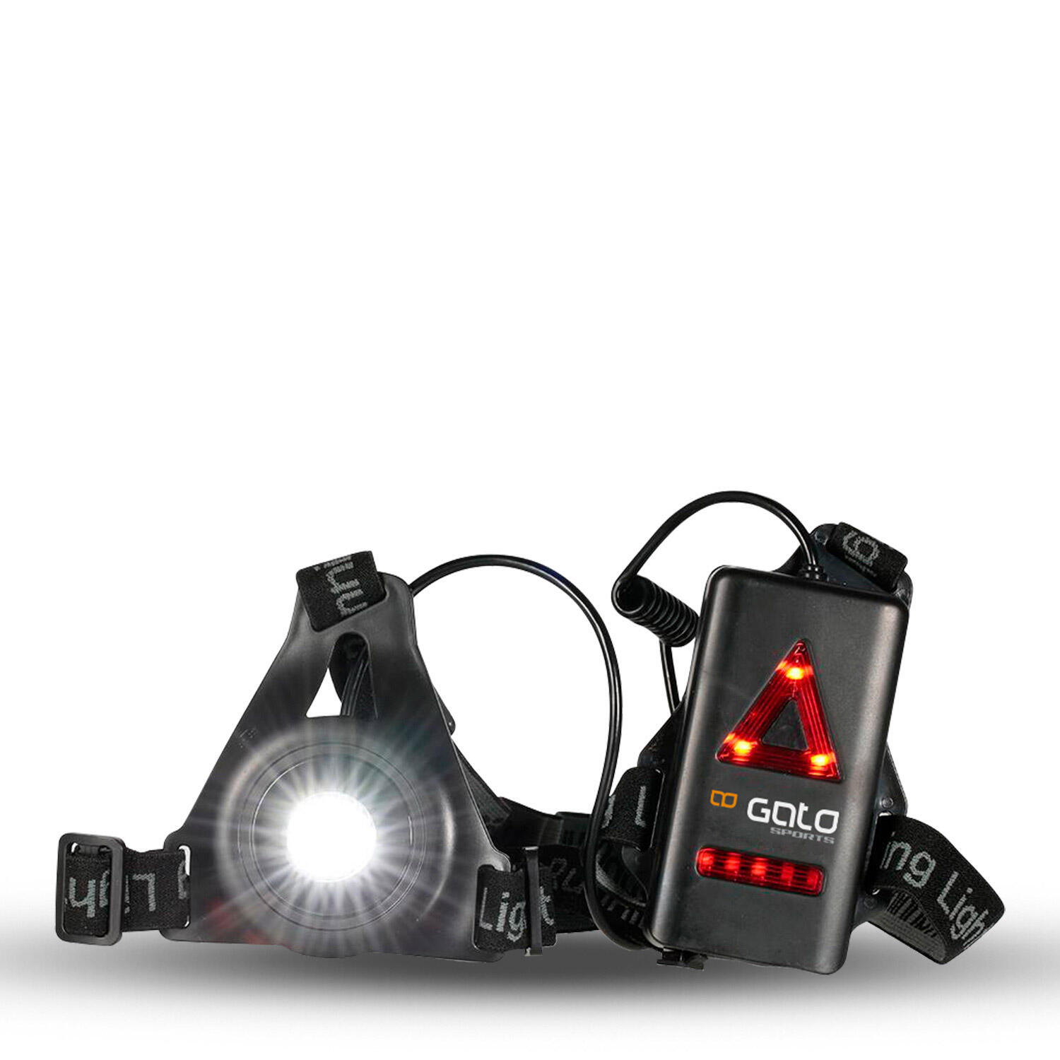 Gato Outwet luz de pecho high-viz USB negra talla única 3/4