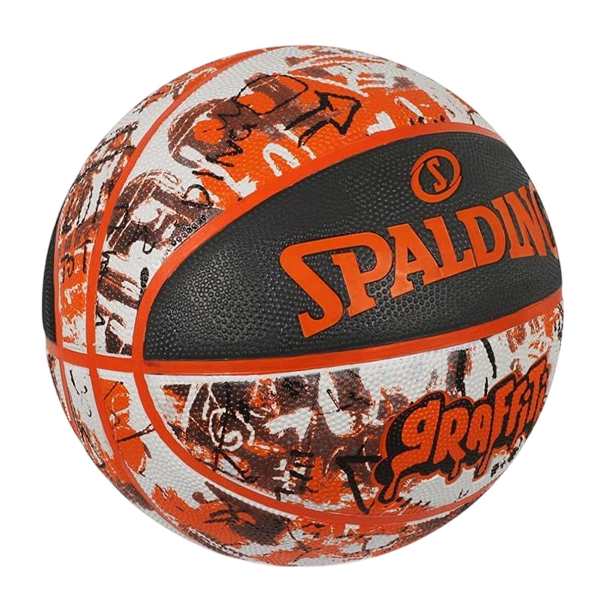 Ballon De Basket Motif/style Graffiti (Orange / Noir) Taille 7 4/4