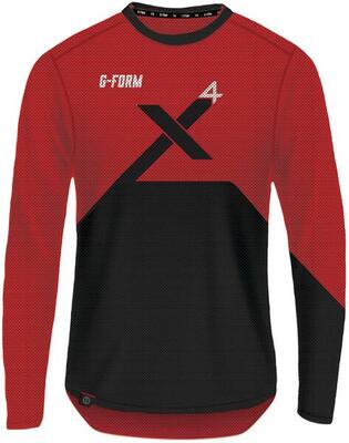 G-form pro-x4 longsleeve shirt m rood/zwart