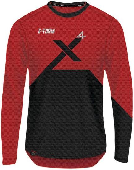 G-FORM Pro-X4 Maglia ciclismo manica lunga XL rosso/nero