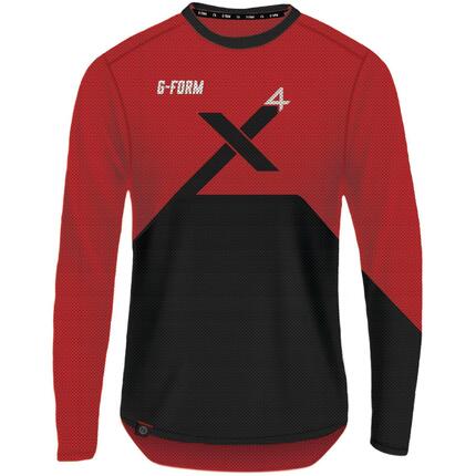 G-FORM Pro X4 koszulka długi rękaw M czerwono-czarna
