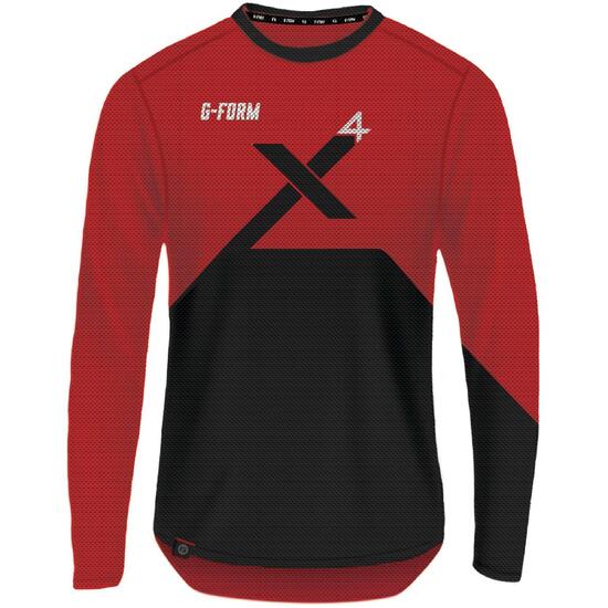 G-FORM Pro-X4 koszulka z długim rękawem L czerwono-czarna