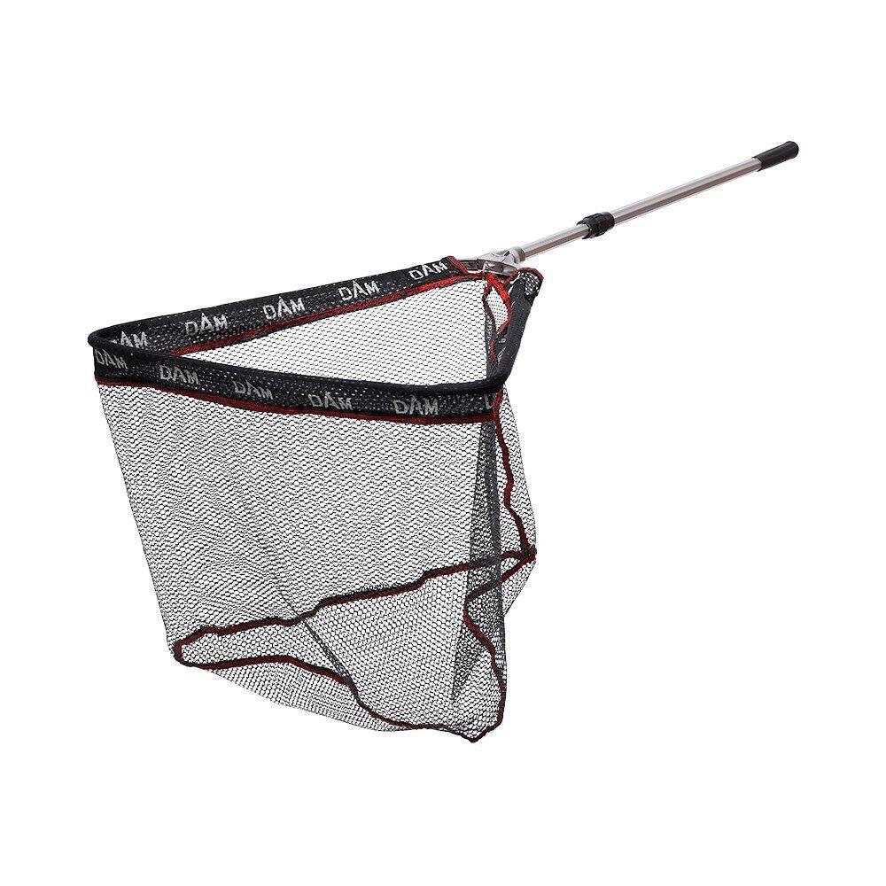 Épuisette de pêche 1,70 m Aluminium tête 2 pièces avec filet caoutchouté 2/3