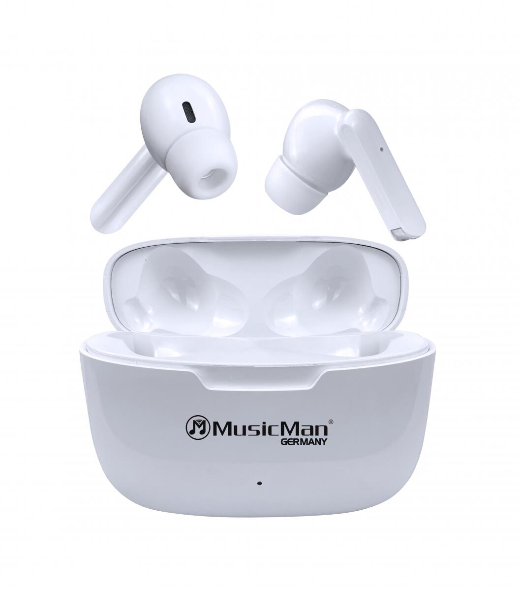 MusicMan TWS In-Ear Kopfhörer mit Ladebox BT-X63 weiß 3/6