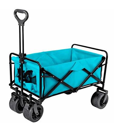 Chariot pliant Kol Outdoor pour plage et camping, 150L, ​​charge max 100 kg