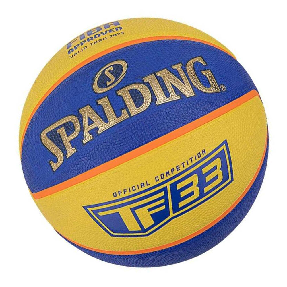 Ballon De Basket TF33 OFFICIAL (Bleu / Jaune) Taille 6 2/2