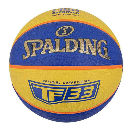 Ballon De Basket TF33 OFFICIAL (Bleu / Jaune)