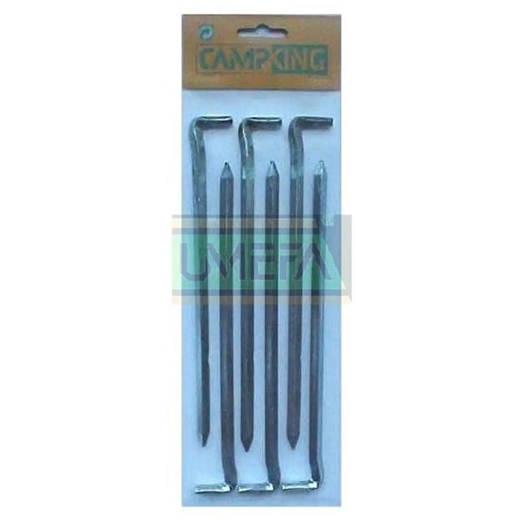 Campking Heavy-Duty Square Tent Peg 20 cm, 6 mm, Pack of 6