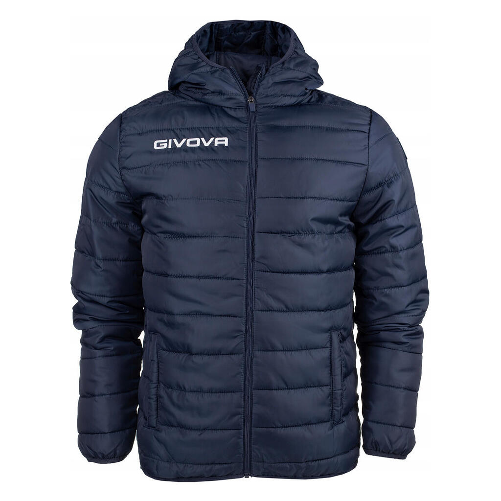 Mens Thick Hooded Padded Jacket (Navy Blue)