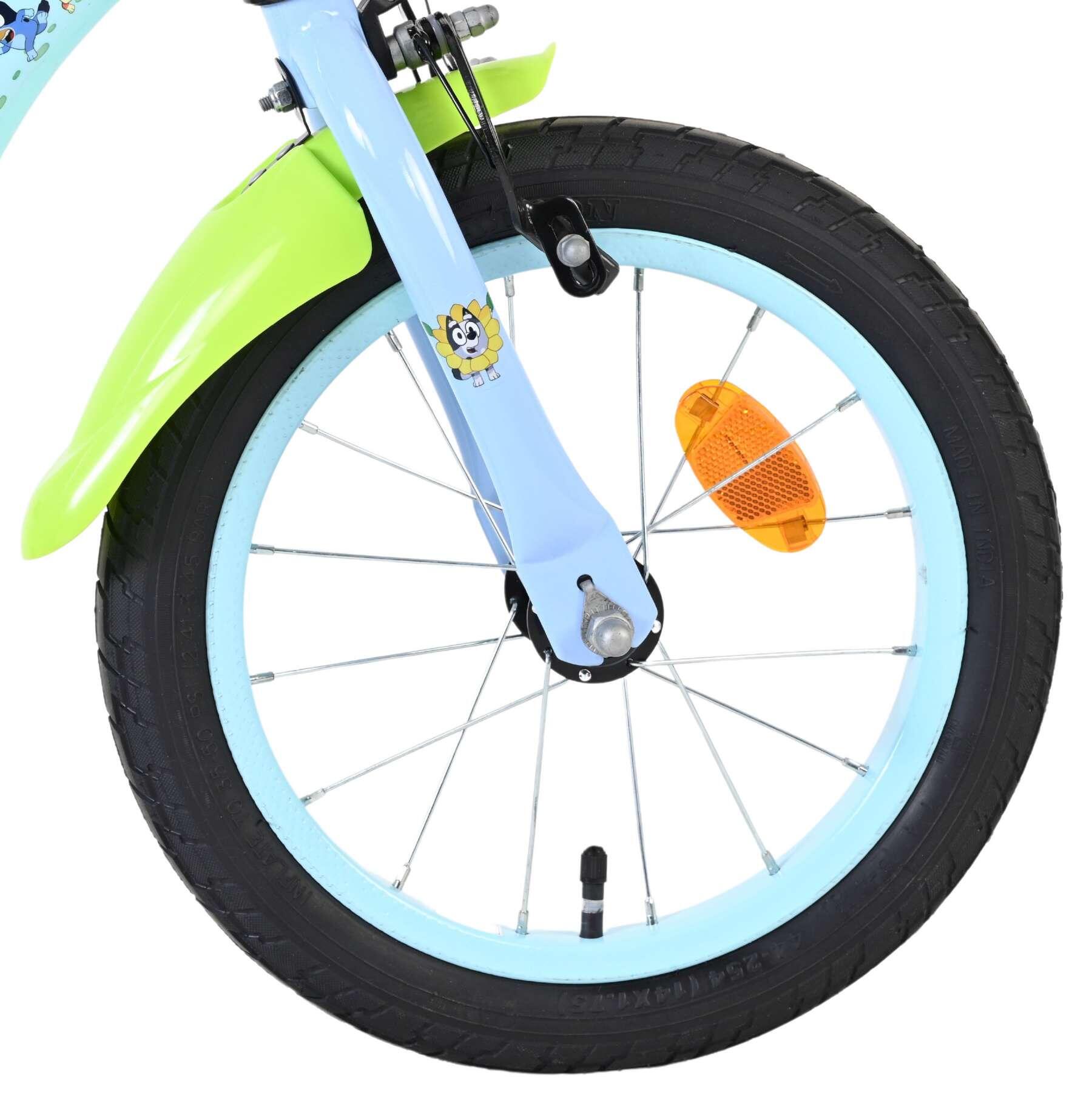 Bicicleta infantil Bluey 14 pulgadas azul claro dos frenos de mano 3/7