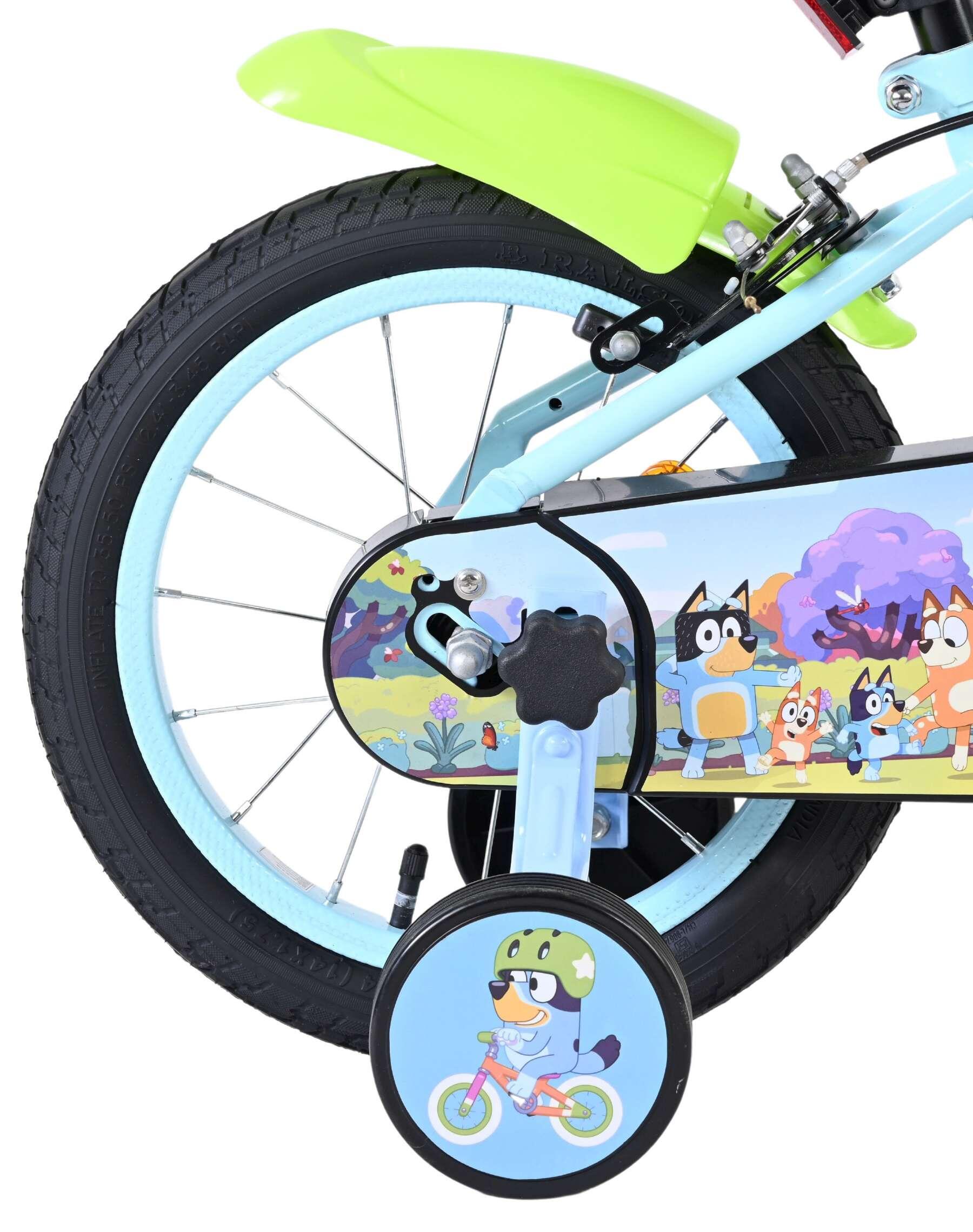Bicicleta infantil Bluey 14 pulgadas azul claro dos frenos de mano 2/7