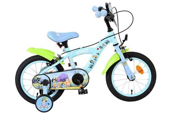 Bluey Kinderfahrrad 14 Zoll hellblau zwei Handbremsen