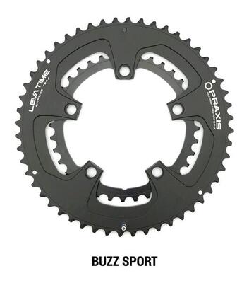 Praxis piatto Buzz Sport 110BCD 52/36T nero.