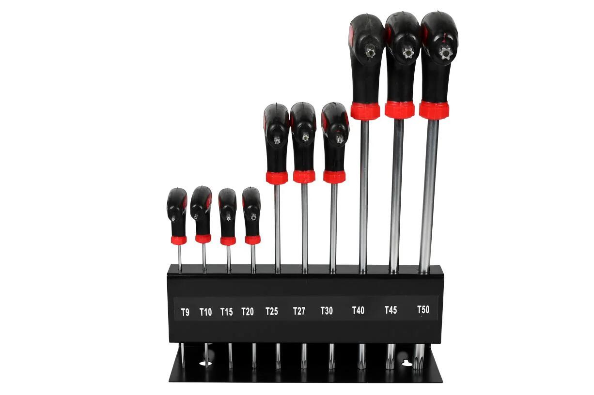 Juego de herramientas Torx de 10 piezas con mango en T y soporte 3/4