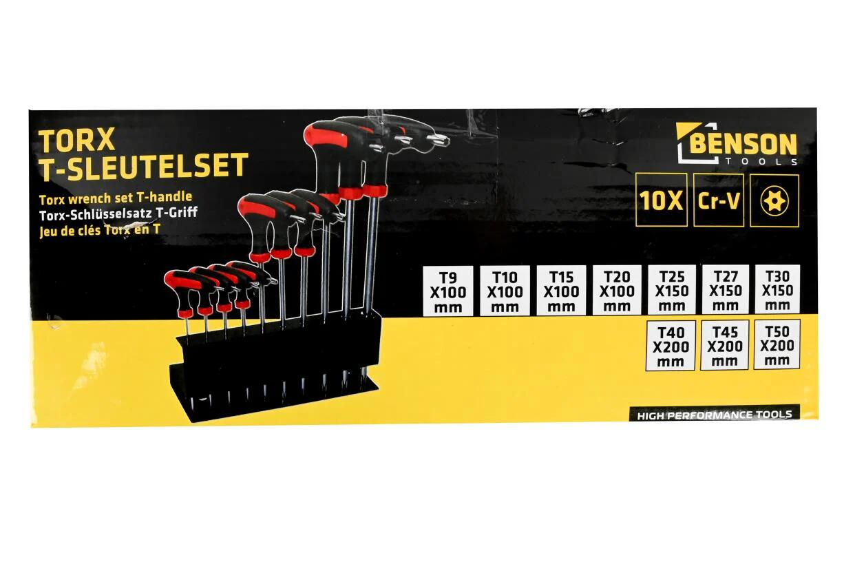 Juego de herramientas Torx de 10 piezas con mango en T y soporte 4/4