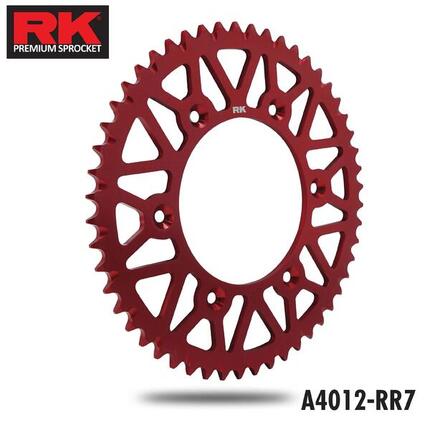 Rk chain wheel 520 52z alu red anodized. self-cl