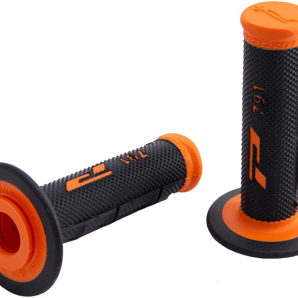 PROGRIP 791 Rubber Handlebar Grip 115 mm Closed — Orange/Black.