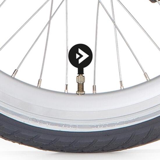 Tappo valvola Alpina nero opaco/bianco con logo.