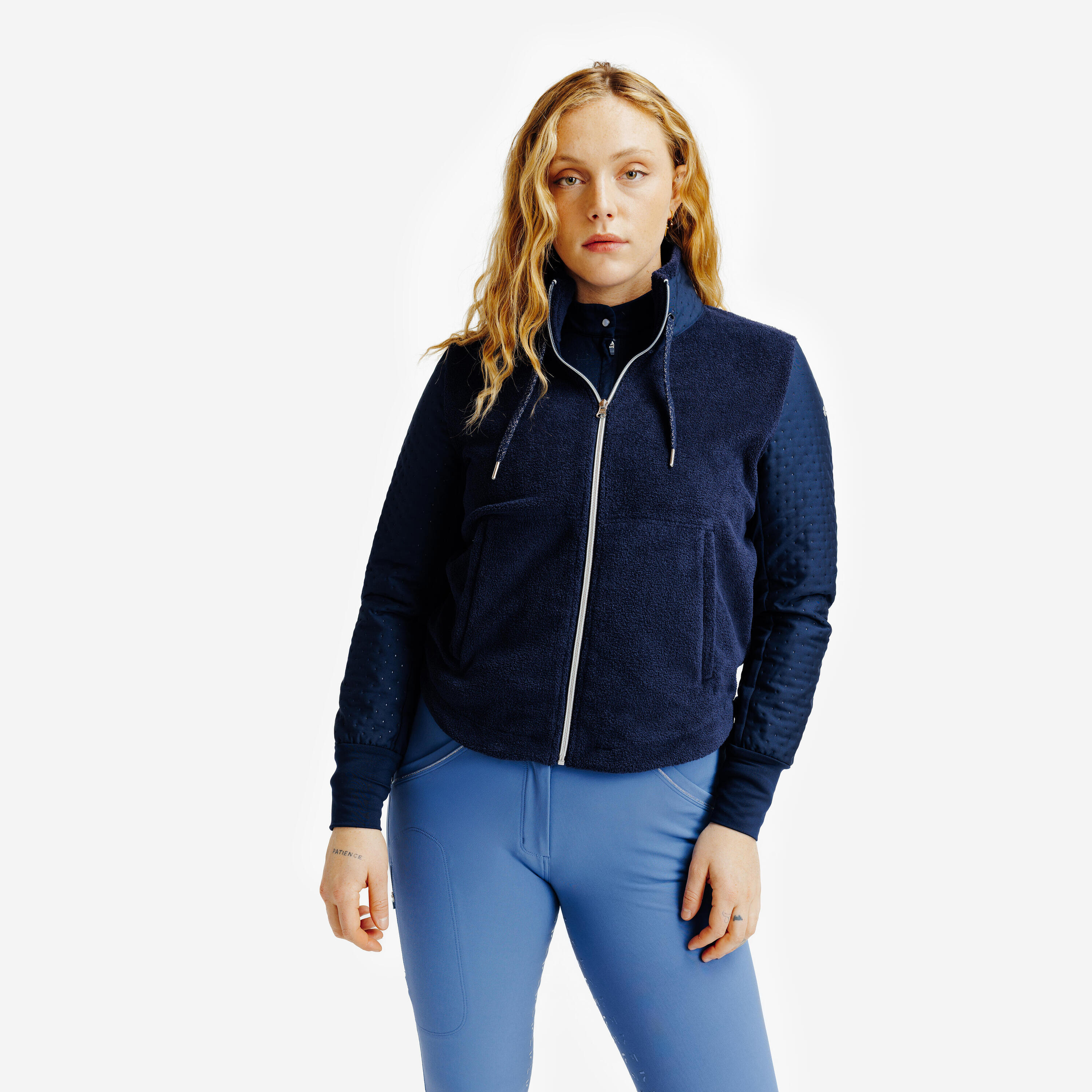 FOUGANZA Seconde vie - Sweat équitation zippé chaud femme - 500 polaire... - EXCELLENT