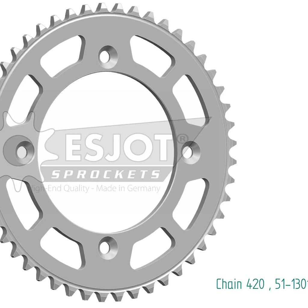 ESJOT 420 Sprocket 49T — Aluminium, Silver.