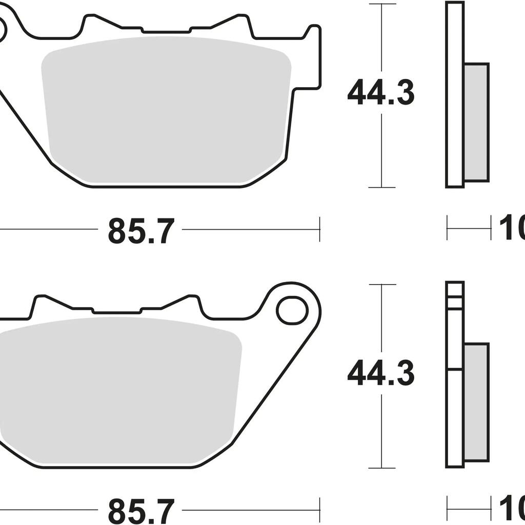 TRW Lucas Brake Pad MCB 754 - Sintered Metal.