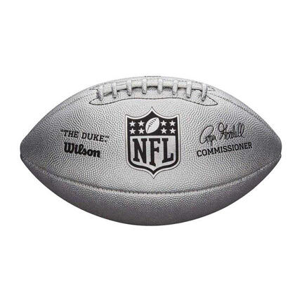 Ballon De Football Américain Motif/style Métallisé NFL DUKE EDITION (Gris)
