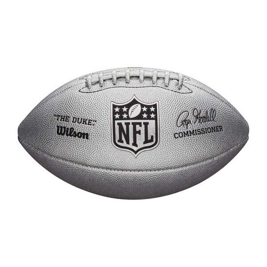 Ballon De Football Américain Motif/style Métallisé NFL DUKE EDITION (Gris)