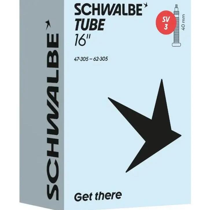 Schwalbe SV3 16in inner tube, ETRTO 47/62-305, 40mm French valve